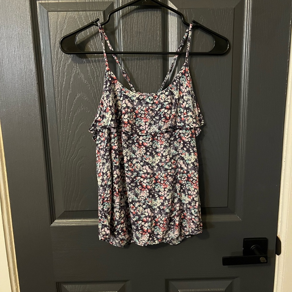 American Eagle Outfitters Floral Camisole Top - Navy and Pink
